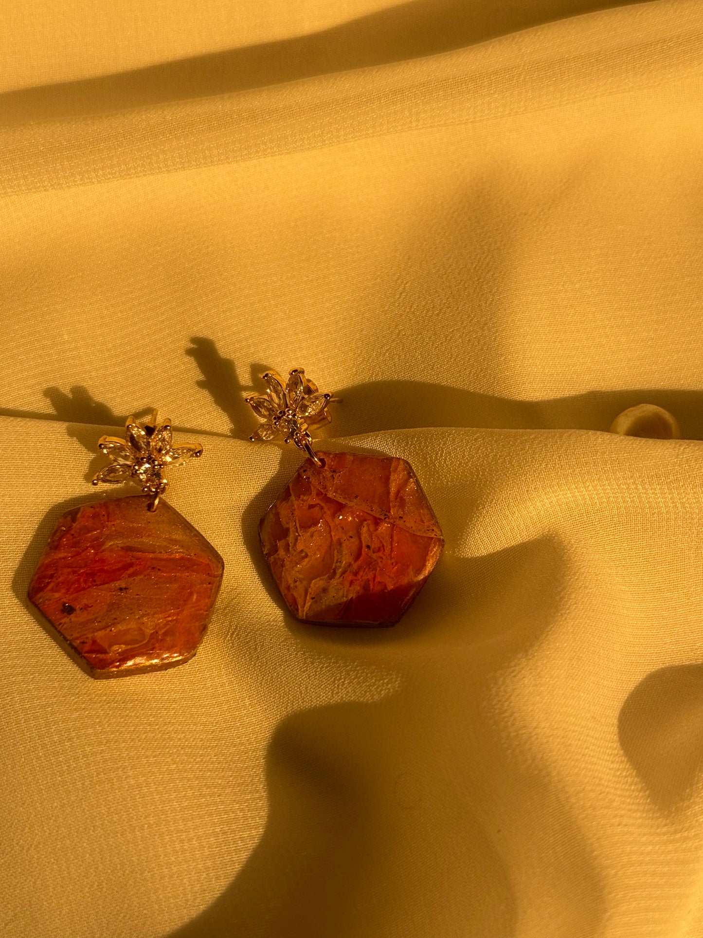 Nour Designs Tangerine Dream Handmade Polymer Clay Earrings.