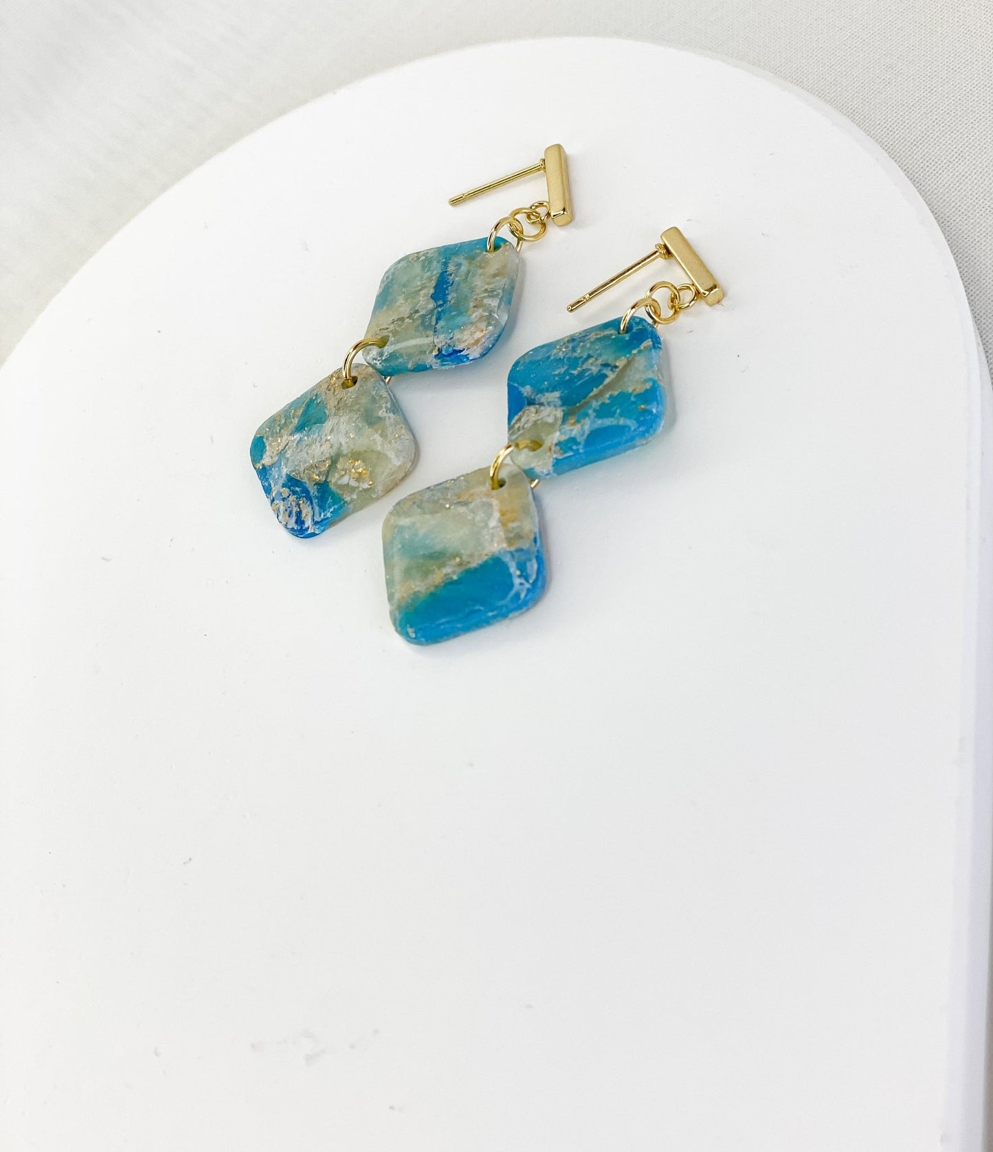 Coral Serenade - Handmade Polymer Clay Earrings