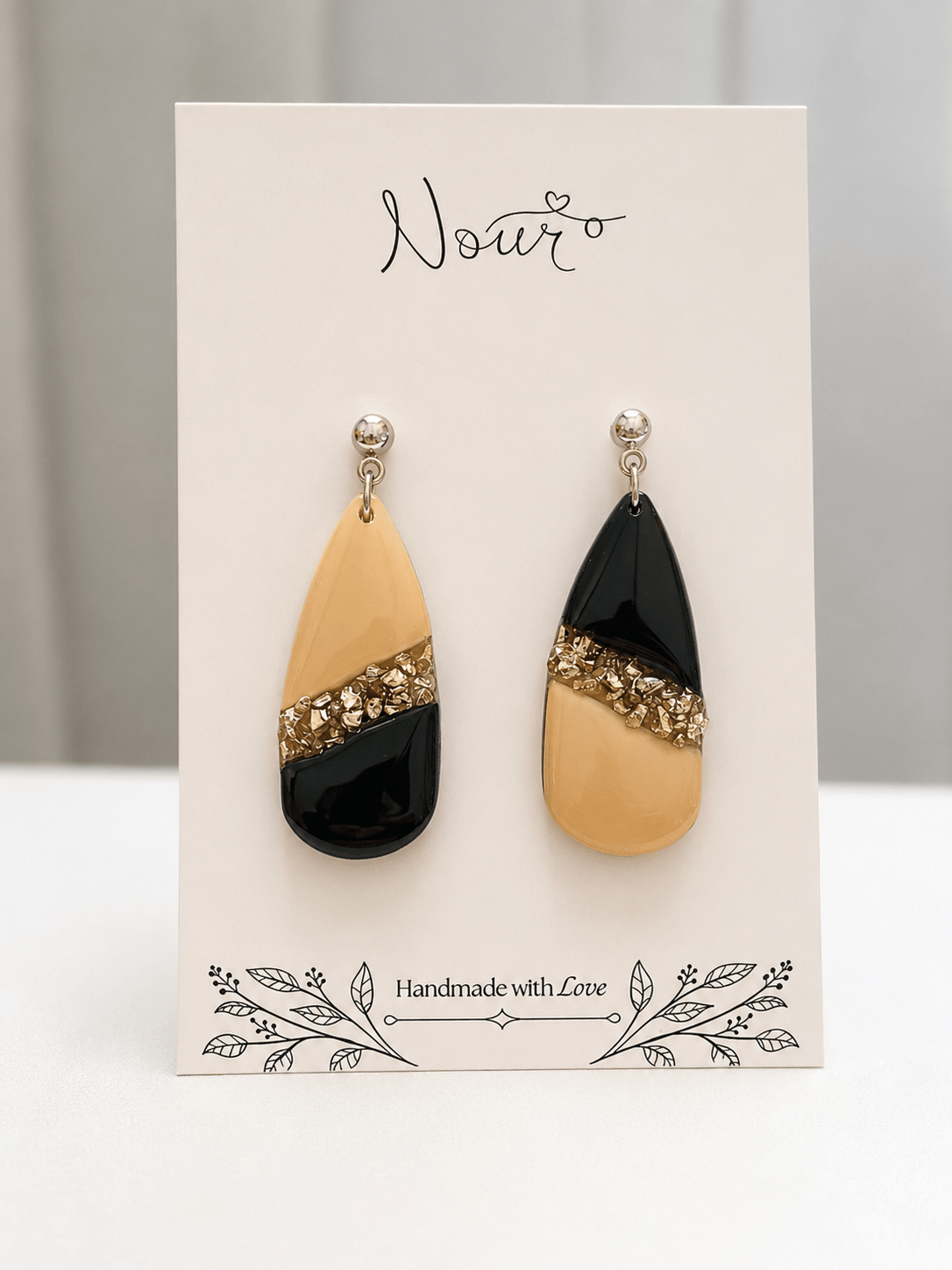 Onyx - Handmade Polymer Clay Earrings