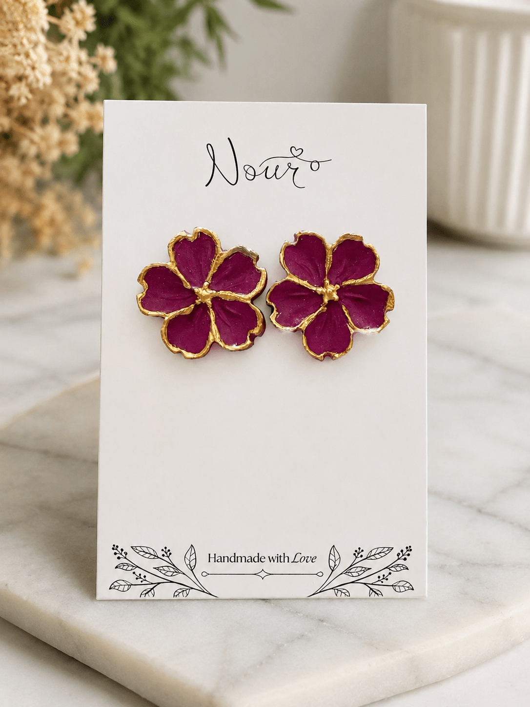 poppy 2 - Handmade Polymer Clay Earrings