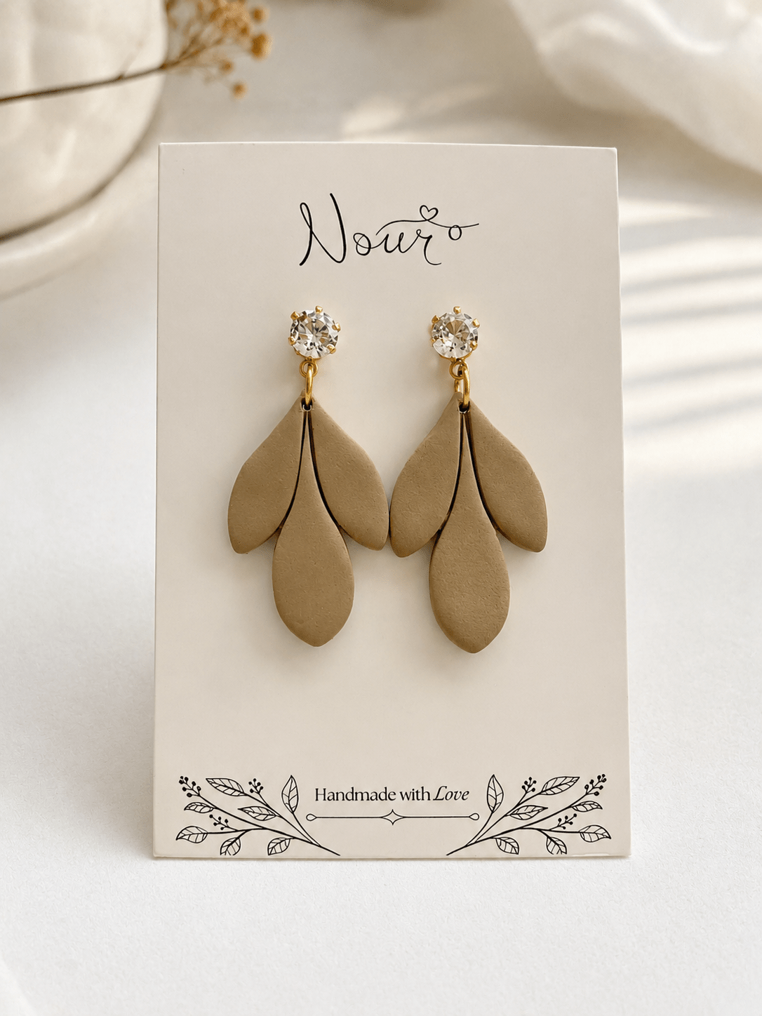Sand Bloom - Handmade Polymer Clay Earrings