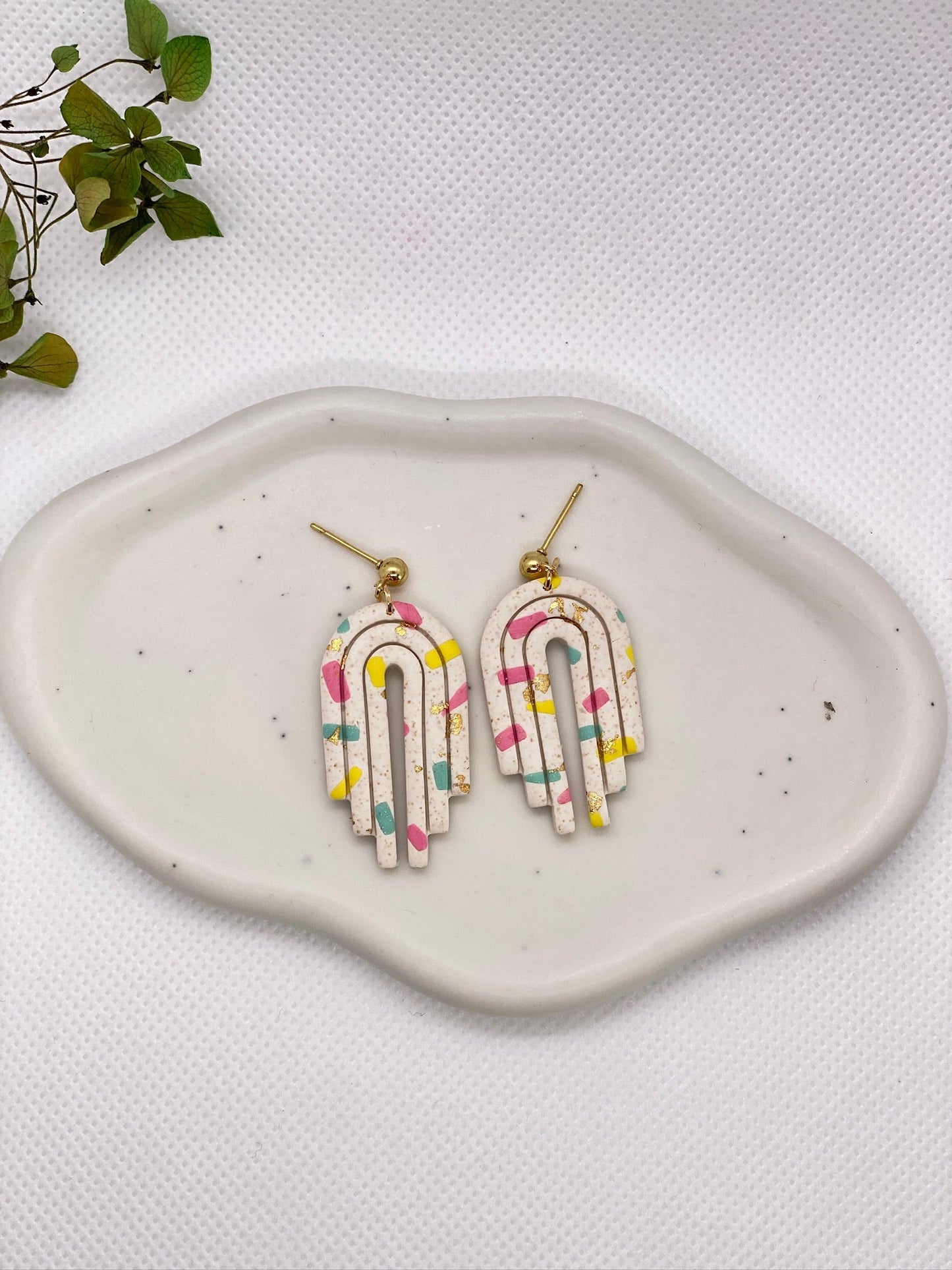 Sunset Sprinkles - Handmade Polymer Clay Earrings