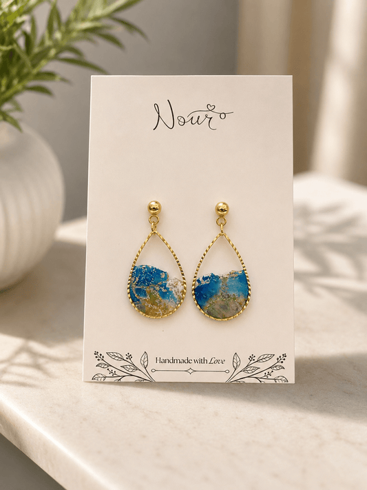 Azure - Handmade Polymer Clay Earrings