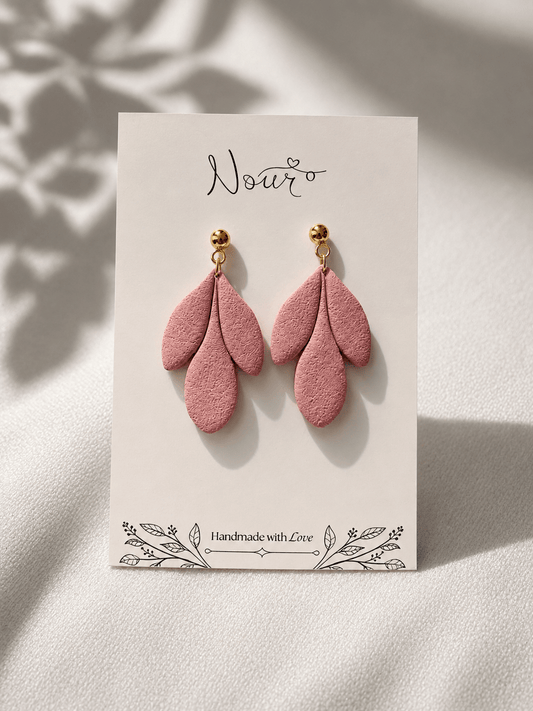 Blush - Handmade Polymer Clay Earrings