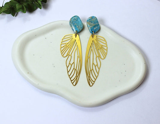 Butterfly Glow - Handmade Polymer Clay Earrings