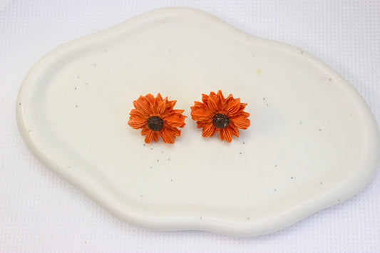 Cinnamon Blooms - Handmade Polymer Clay Earrings
