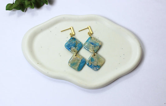 Coral Serenade - Handmade Polymer Clay Earrings