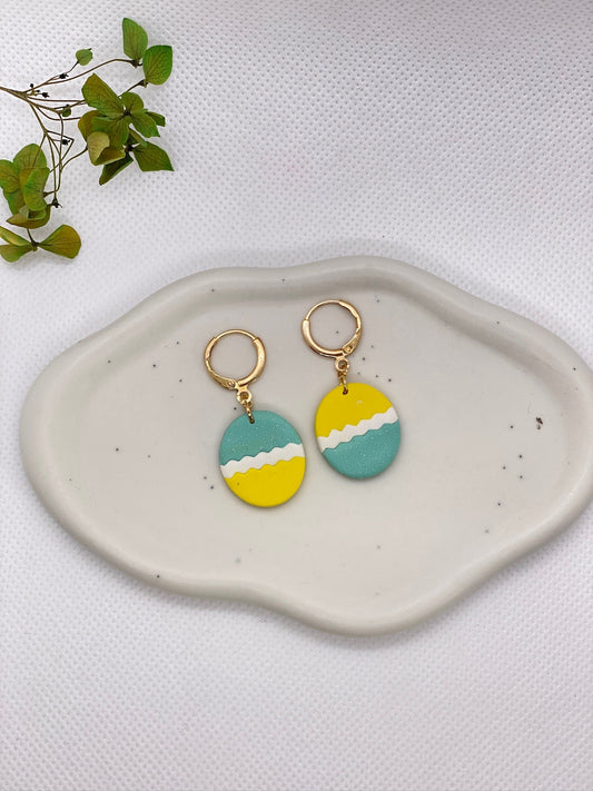 Lemon Lagoon - Handmade Polymer Clay Earrings
