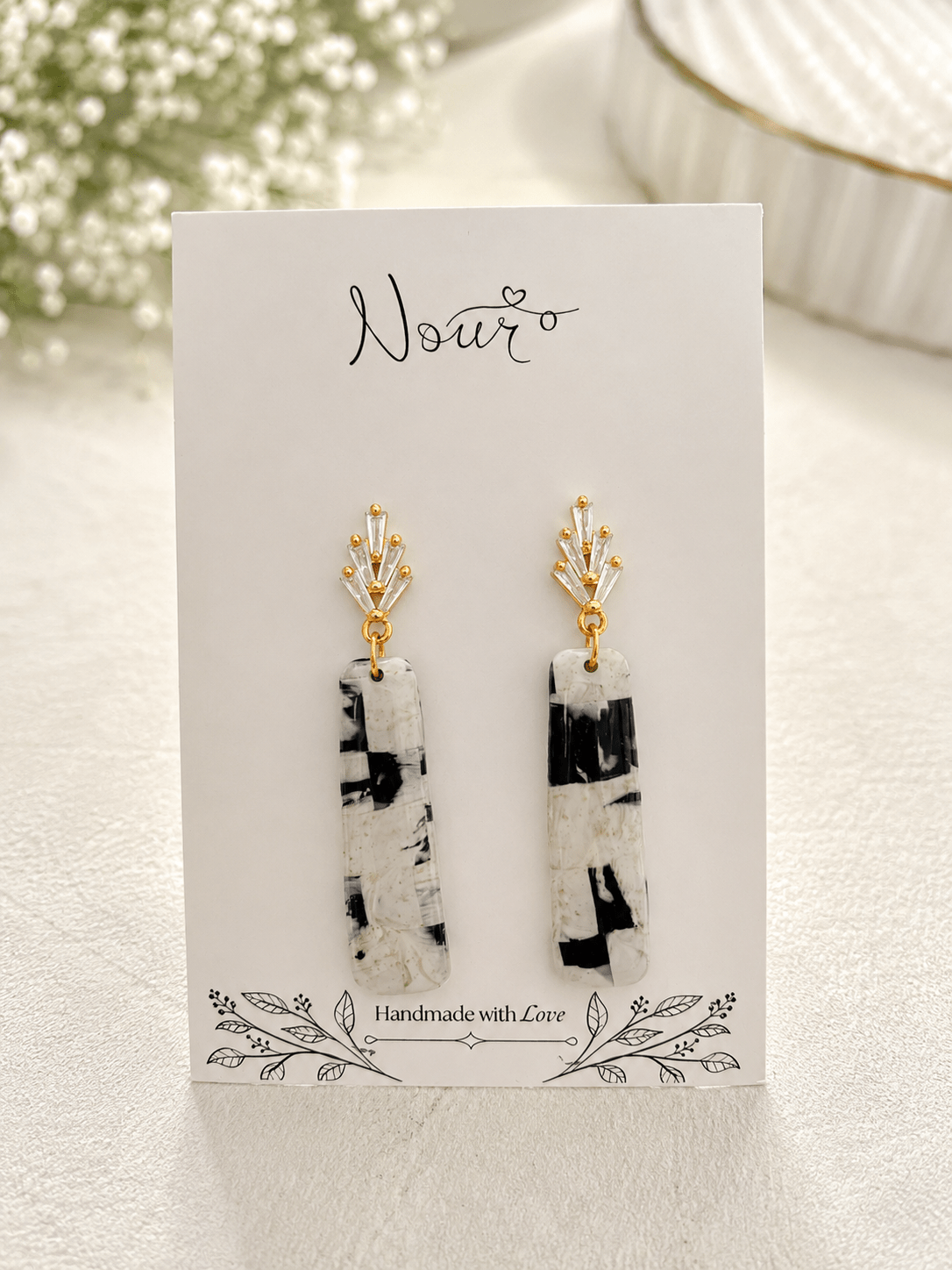 Marble - Handmade Polymer Clay Earrings