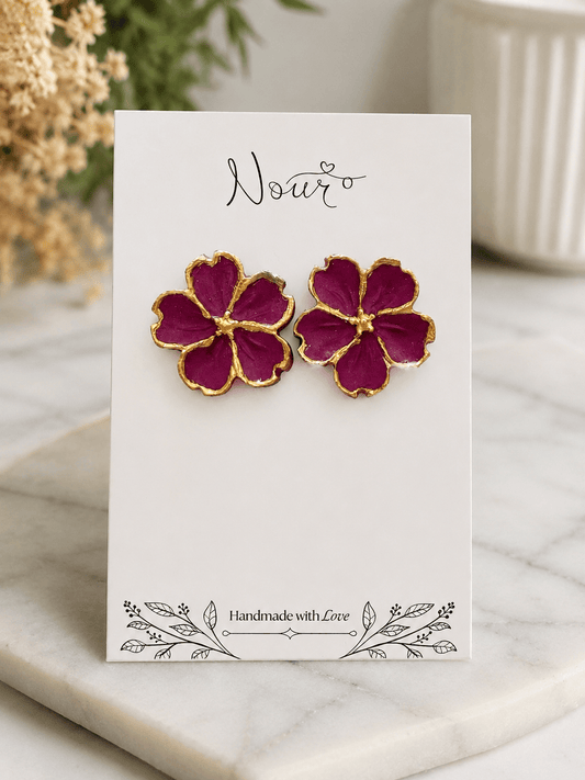 poppy 2 - Handmade Polymer Clay Earrings
