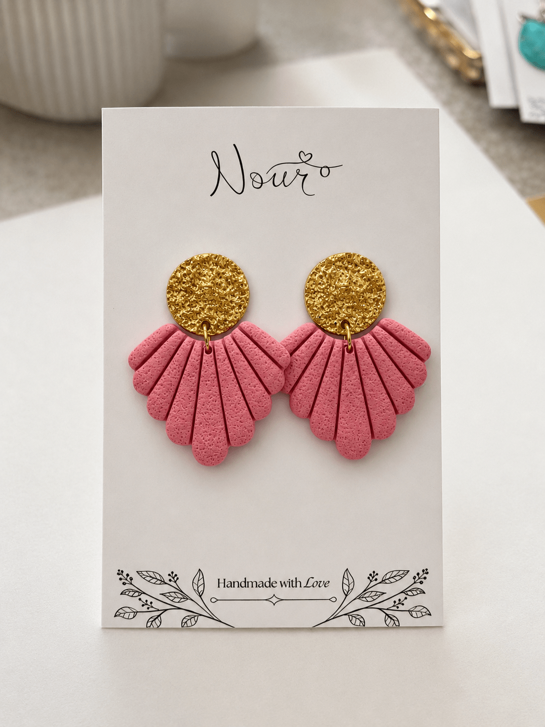Rose - Handmade Polymer Clay Earrings