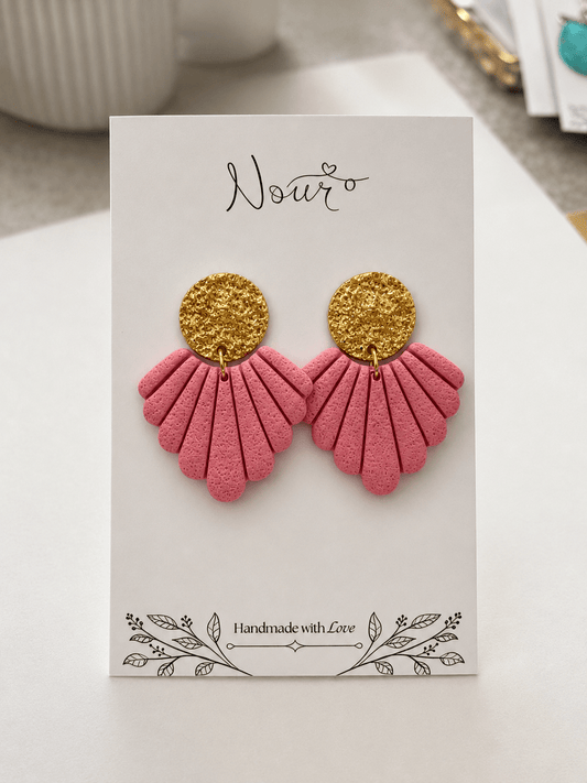 Rose - Handmade Polymer Clay Earrings