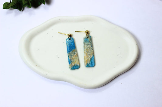 Seaglass Glow - Handmade Polymer Clay Earrings