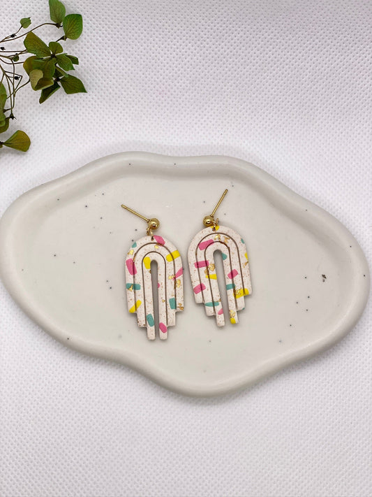 Sunset Sprinkles - Handmade Polymer Clay Earrings