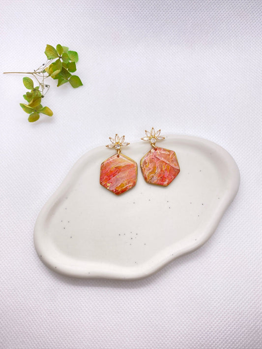 Tangerine Dream - Handmade Polymer Clay Earrings